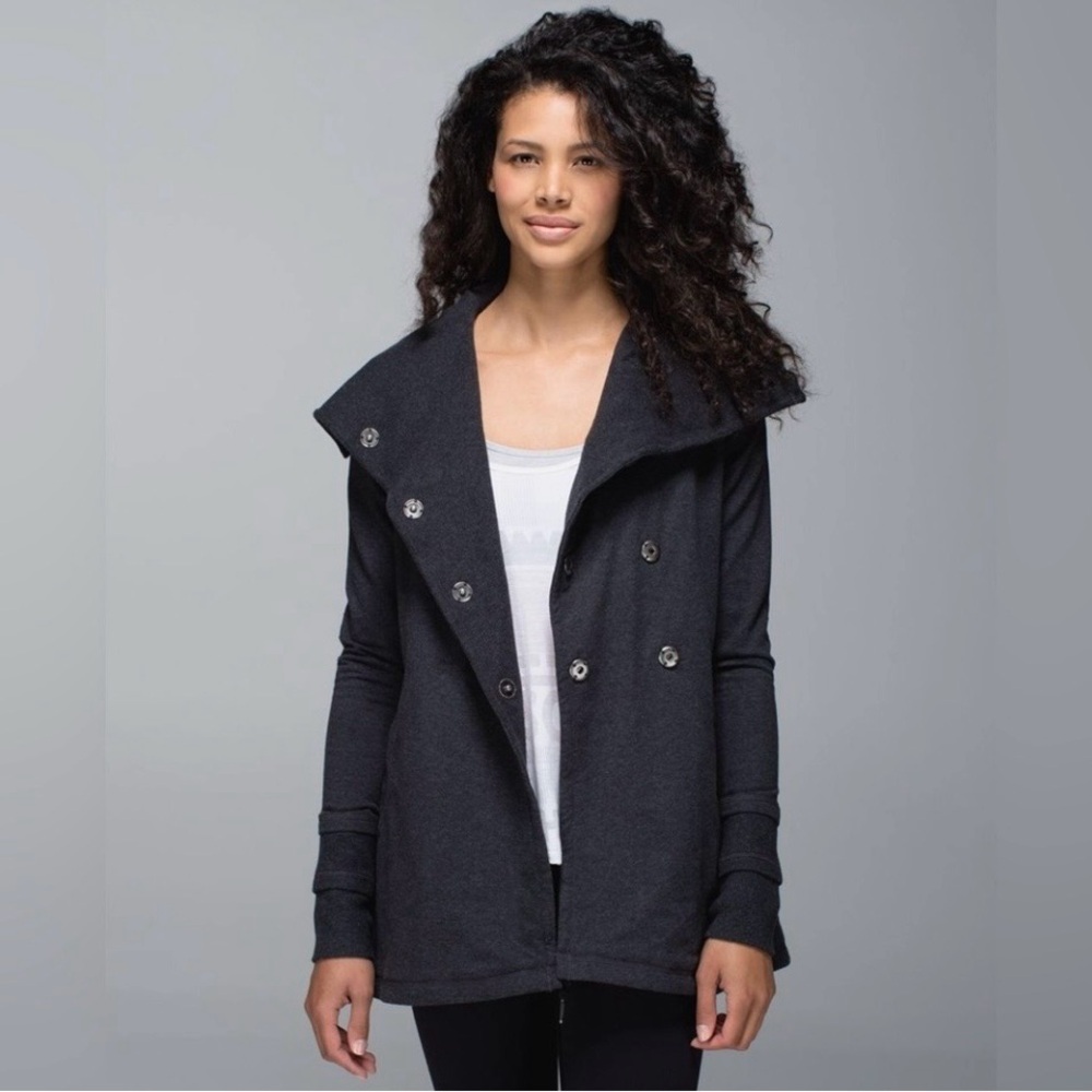 Lululemon - Stylish Blue Double-Breasted Gratitude Wrap Jacket